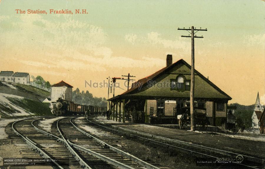 Postcard: The Station, Franklin, N.H.